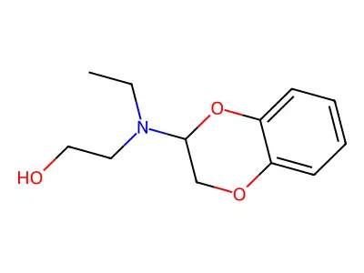 Ethanol, 2-(N-(1,4-benzodioxan-2-yl)ethylamino)- structure