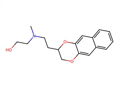 Ethanol, 2-(N-(2-(2,3-dihydronaphto(2,3-b)-p-dioxin-2-yl)ethyl)-N-methylamino)- structure