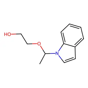Ethanol, 2-(1-(1-indolyl)ethoxy)- structure