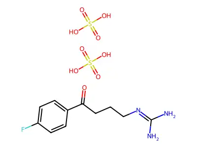 Butyrophenone, 4'-fluoro-4-(guanidino)-, sulfate (1:2) structure