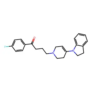 Butyrophenone, 4'-fluoro-4-(4-(1-indolinyl)-1,2,5,6-tetrahydro-1-pyridyl)- structure