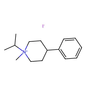 1-Methyl-4-phenyl-1-(propan-2-yl)piperidin-1-ium iodide structure