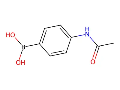 4-Acetamidophenylboronic acid structure