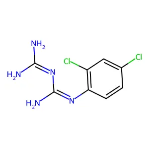N-(2,4-dichlorophenyl)imidodicarbonimidic diamide structure