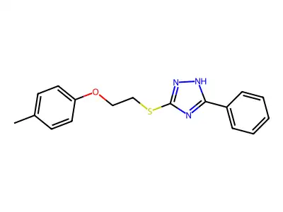 3-{[2-(4-methylphenoxy)ethyl]sulfanyl}-5-phenyl-4H-1,2,4-triazole structure