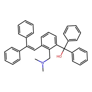 {2-[(Dimethylamino)methyl]-3-(2,2-diphenylethenyl)phenyl}(diphenyl)methanol structure