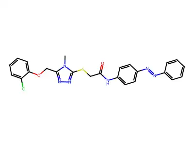 Acetamide, 2-[[5-[(2-chlorophenoxy)methyl]-4-methyl-4H-1,2,4-triazol-3-yl]thio]-N-[4-(2-phenyldiazenyl)phenyl]- structure