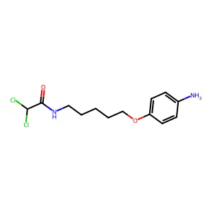 ACETAMIDE, N-(5-(p-AMINOPHENOXY)PENTYL)-2,2-DICHLORO- structure