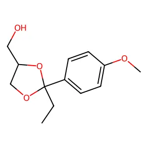 1,3-Dioxolane-4-methanol, 2-ethyl-2-(p-methoxyphenyl)- structure