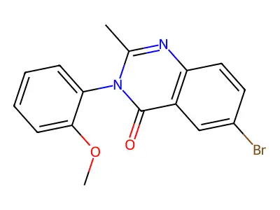 4(3H)-Quinazolinone, 6-bromo-3-(2-methoxyphenyl)-2-methyl- structure