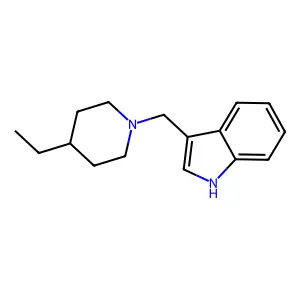 Indole, 3-((4-ethylpiperidino)methyl)- structure