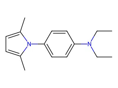 4-(2,5-dimethyl-1H-pyrrol-1-yl)-N,N-diethylaniline structure