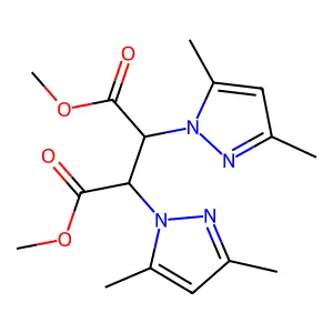 2,3-Bis-(3,5-dimethyl-pyrazol-1-YL)-succinic acid dimethyl ester structure