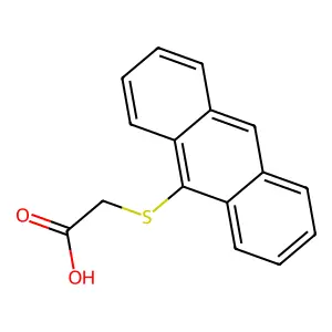 2-Anthracen-9-ylsulfanylacetic acid structure