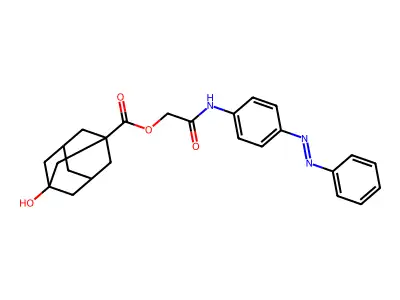 (4-phenyldiazenylphenyl)carbamoylmethyl 3-hydroxyadamantane-1-carboxylate structure