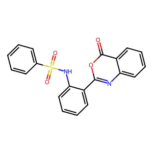 Benzenesulfonamide, N-[2-(4-oxo-4H-3,1-benzoxazin-2-yl)phenyl]- structure