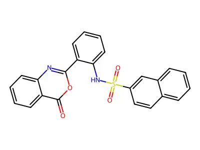 Oxobenzoxazinyl naphthalene sulfoanilide structure