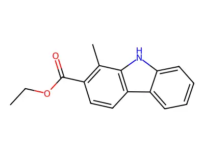 9H-Carbazole-2-carboxylic acid, 1-methyl-, ethyl ester structure