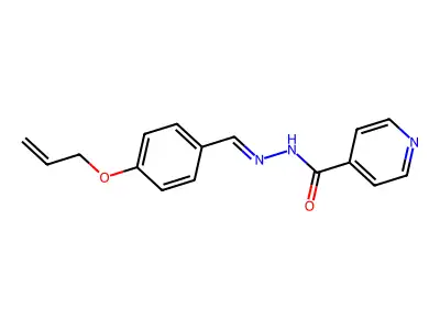N-[(4-prop-2-enoxyphenyl)methylideneamino]pyridine-4-carboxamide structure