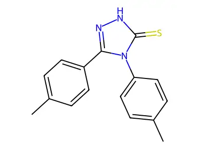 bis(4-methylphenyl)-4H-1,2,4-triazole-3-thiol structure