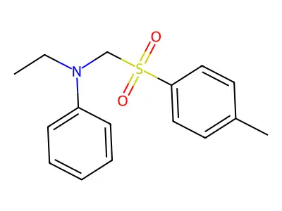 N-Ethyl-N-[(4-methylbenzenesulfonyl)methyl]aniline structure