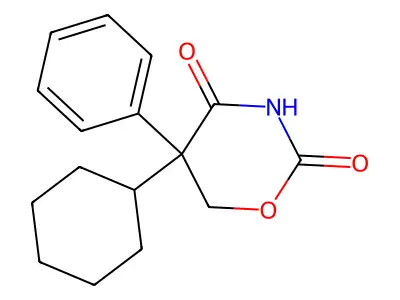 2H-1,3-Oxazine-2,4(3H)-dione, dihydro-5-cyclohexyl-5-phenyl- structure