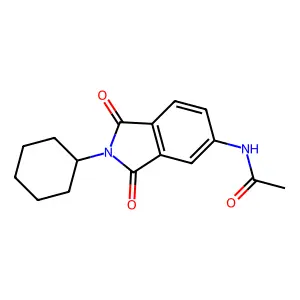 N-(2-cyclohexyl-1,3-dioxo-2,3-dihydro-1H-isoindol-5-yl)acetamide structure