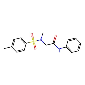 2-[methyl-(4-methylphenyl)sulfonylamino]-N-phenylacetamide structure