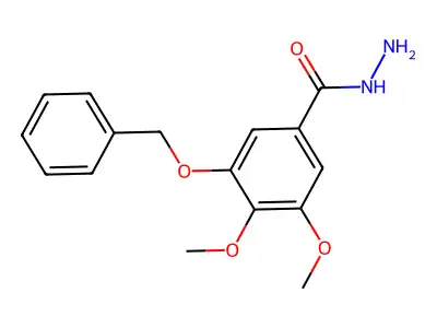 3-Benzyloxy-4,5-dimethoxy-benzoic acid hydrazide structure