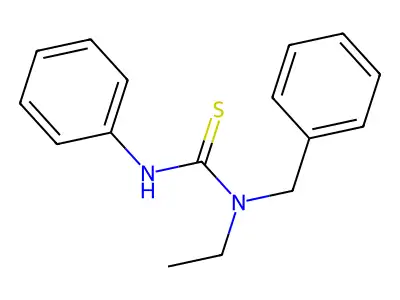 1-Benzyl-1-ethyl-3-phenyl-2-thiourea structure