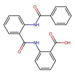 2-[(2-Benzamidobenzoyl)amino]benzoic acid structure