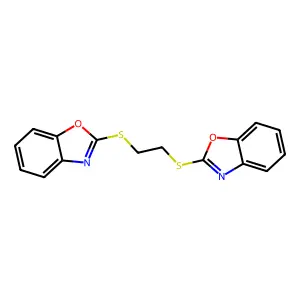 Benzoxazole, 2,2'-[1,2-ethanediylbis(thio)]bis- structure