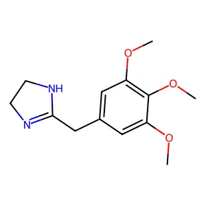 4,5-Dihydro-2-((3,4,5-trimethoxyphenyl)methyl)-1H-imidazole structure