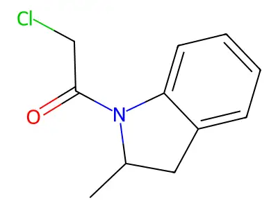 2-chloro-1-[(2S)-2-methyl-2,3-dihydroindol-1-yl]ethanone structure