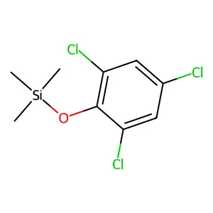 Trimethyl-(2,4,6-trichlorophenoxy)silane structure