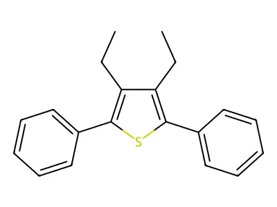 Thiophene, 3,4-diethyl-2,5-diphenyl- structure