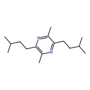 Pyrazine, 2,5-dimethyl-3,6-bis(3-methylbutyl)- structure