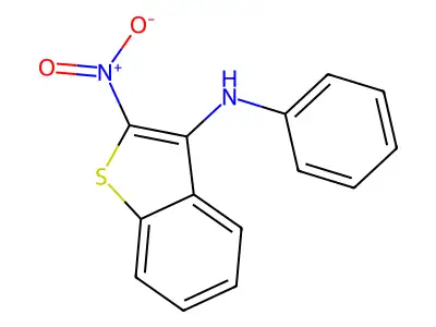 2-硝基-N-苯基苯并(b)噻吩-3-胺 structure