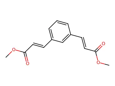 Methyl 3-[3-(3-methoxy-3-oxoprop-1-enyl)phenyl]prop-2-enoate structure