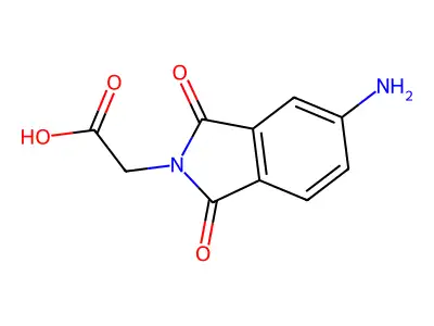 2-(5-Amino-1,3-dioxoisoindolin-2-yl)acetic acid structure