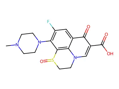 Rufloxacin sulfoxide structure