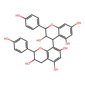 Afzelechin-(4alpha->8)-afzelchin structure