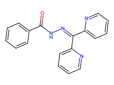 Di-2-pyridyl ketone benzoylhydrazone structure