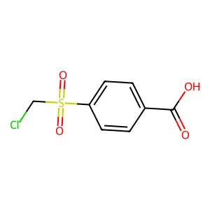 Benzoic acid, 4-((chloromethyl)sulfonyl)- structure