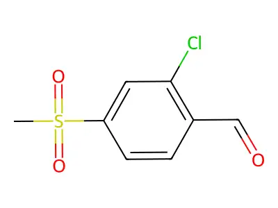 2-Chloro-4-(methylsulfonyl)benzaldehyde structure