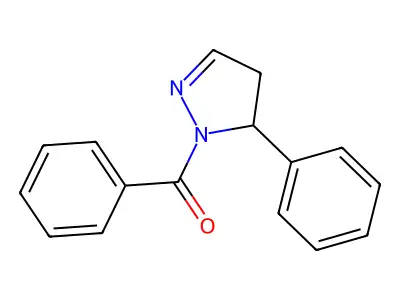 Phenyl(5-phenyl-4,5-dihydro-1H-pyrazol-1-yl)methanone structure