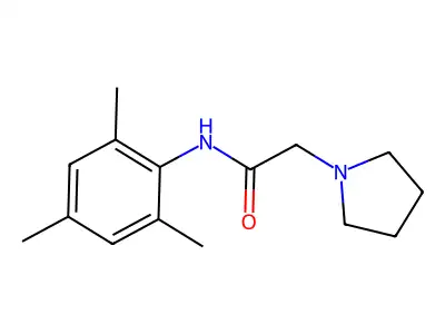 2-pyrrolidin-1-yl-N-(2,4,6-trimethylphenyl)acetamide structure