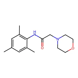 2-morpholin-4-yl-N-(2,4,6-trimethylphenyl)acetamide structure