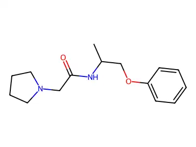 N-(1-Methyl-2-phenoxyethyl)-1-pyrrolidineacetamide structure