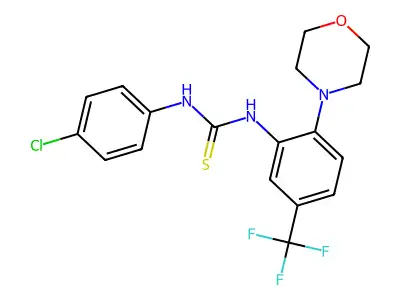 1-(4-Chlorophenyl)-3-(2-morpholin-4-YL-5-(trifluoromethyl)phenyl)thiourea structure